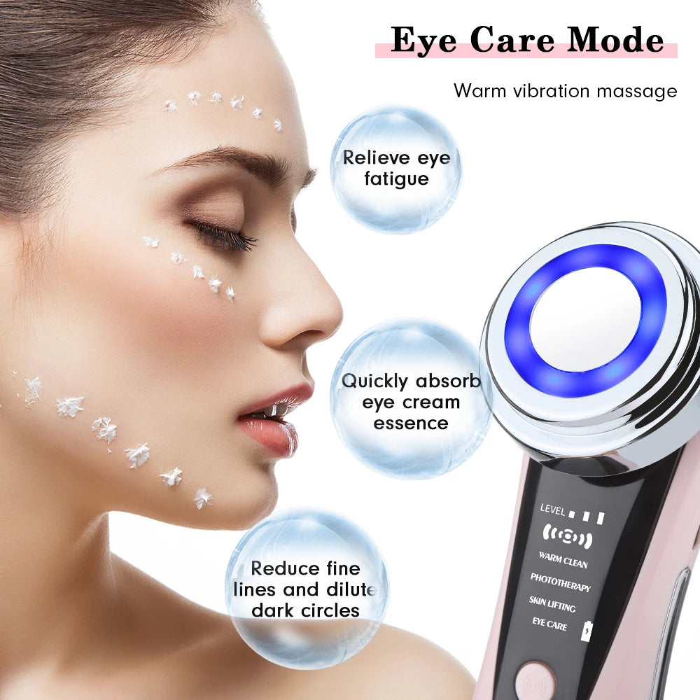 5-in-1 Multifunctional LED Facial Massager for Anti Aging Care