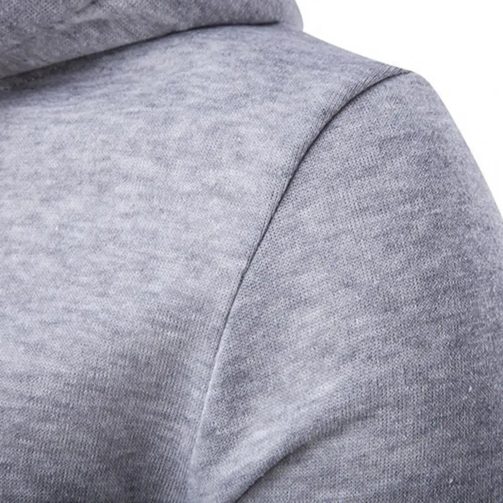 Men's Slim Fit Hoodie Full Sleeve Casual Zipper Sweatshirt Black