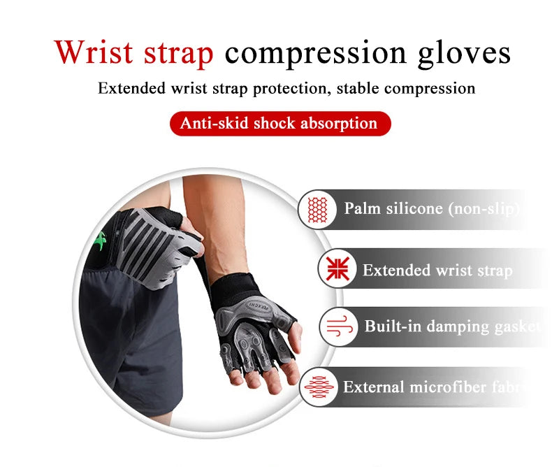 Unisex Gym Gloves Half Finger Weight Lifting Workout Training