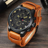 Luxury Quartz Watch for Men with Leather Strap and Sporty Design