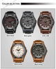 Luxury Quartz Watch for Men with Leather Strap and Sporty Design