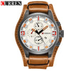 Luxury Quartz Watch for Men with Leather Strap and Sporty Design