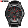 Luxury Quartz Watch for Men with Leather Strap and Sporty Design