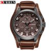 Luxury Quartz Watch for Men with Leather Strap and Sporty Design