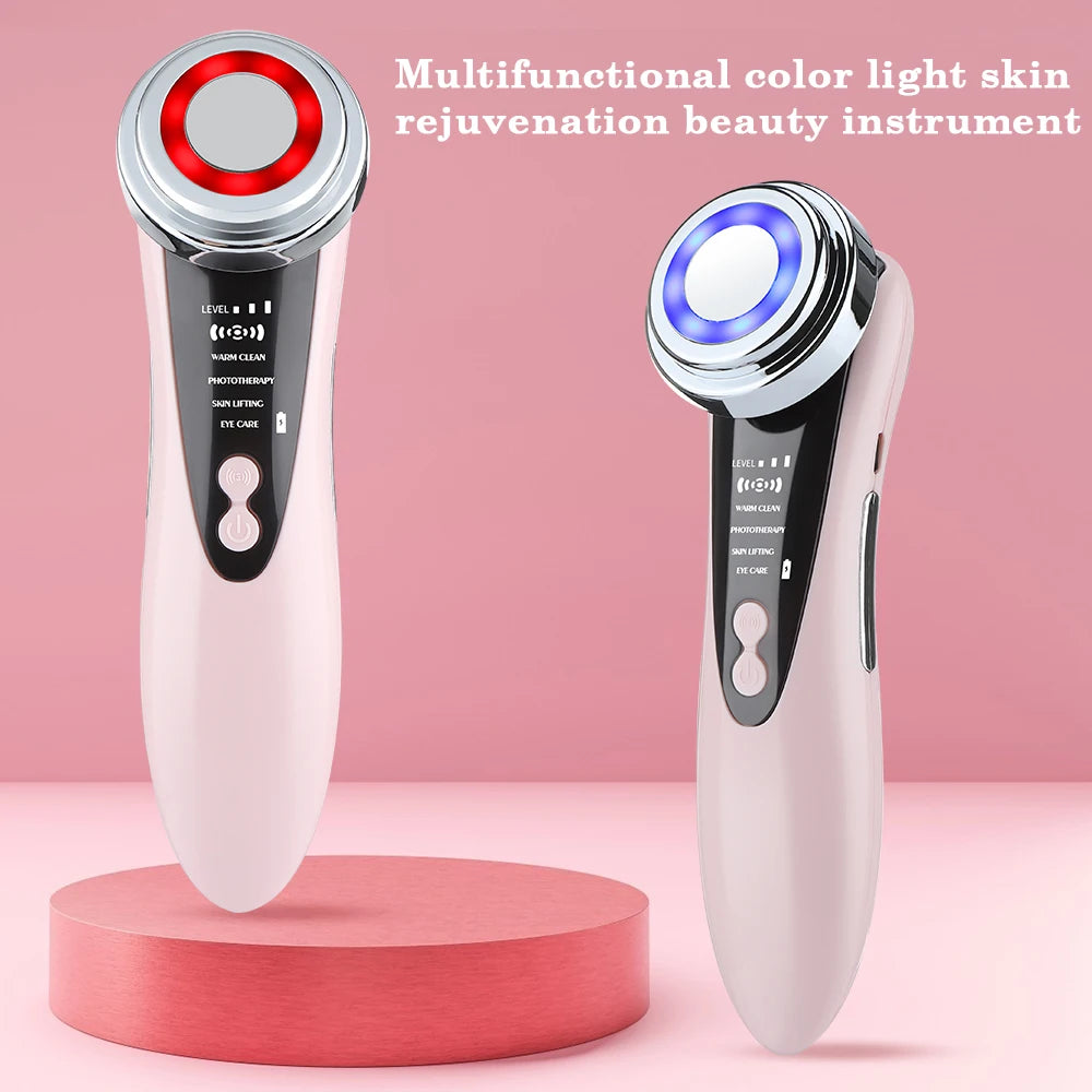 5-in-1 Multifunctional LED Facial Massager for Anti Aging Care