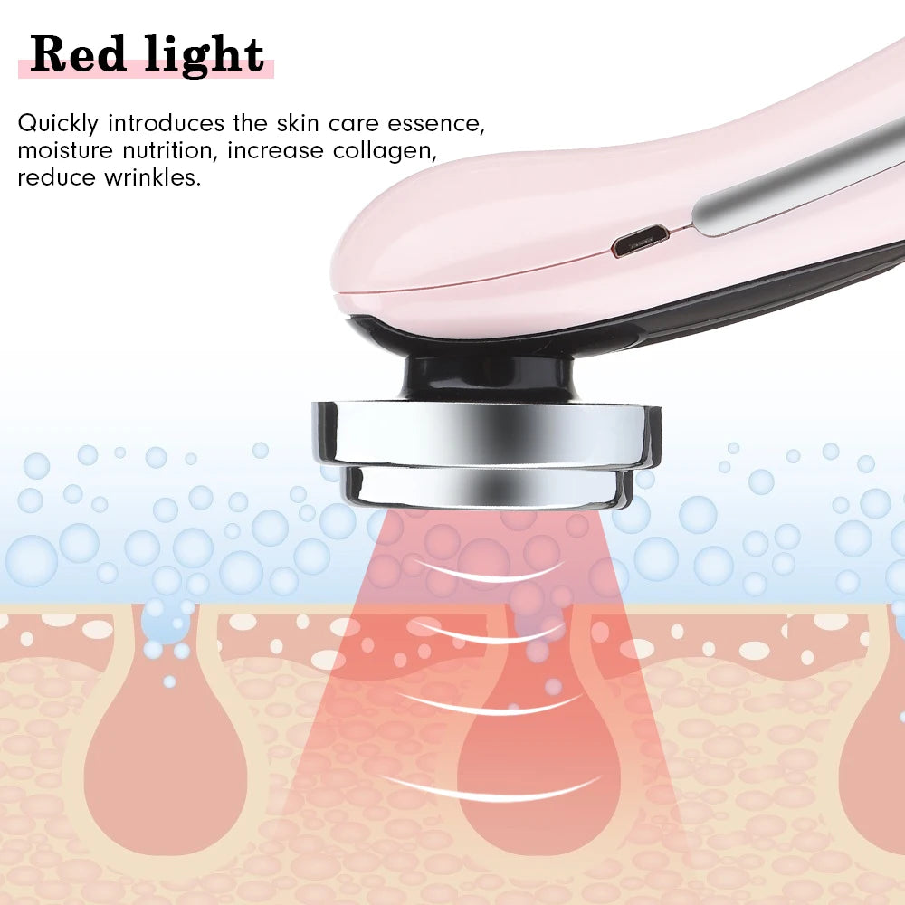 5-in-1 Multifunctional LED Facial Massager for Anti Aging Care