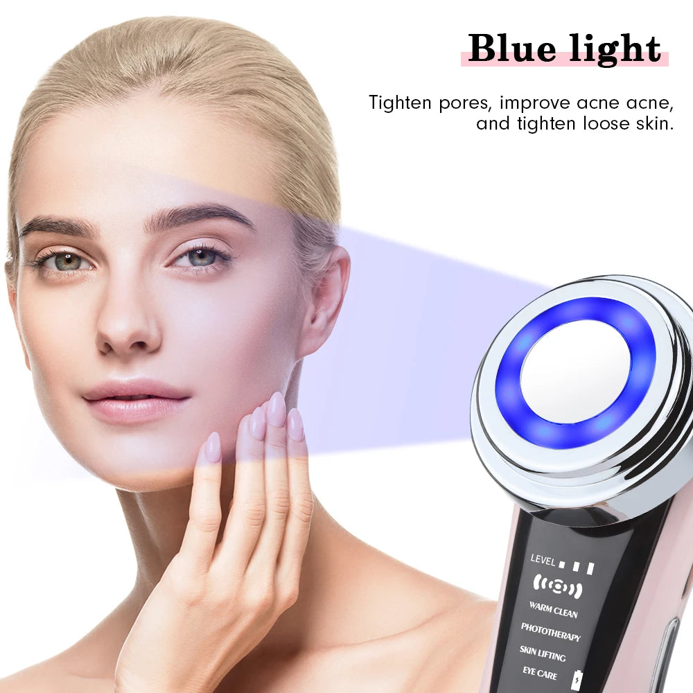 5-in-1 Multifunctional LED Facial Massager for Anti Aging Care