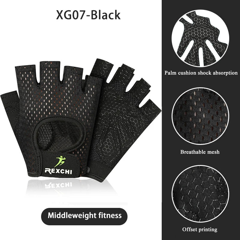 Unisex Gym Gloves Half Finger Weight Lifting Workout Training