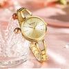 Elegant Ladies Quartz Watch with Rhinestones and Steel Band