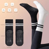 Women's Non-Slip Yoga Socks Mid Tube Breathable Pilates Socks 3 Pairs