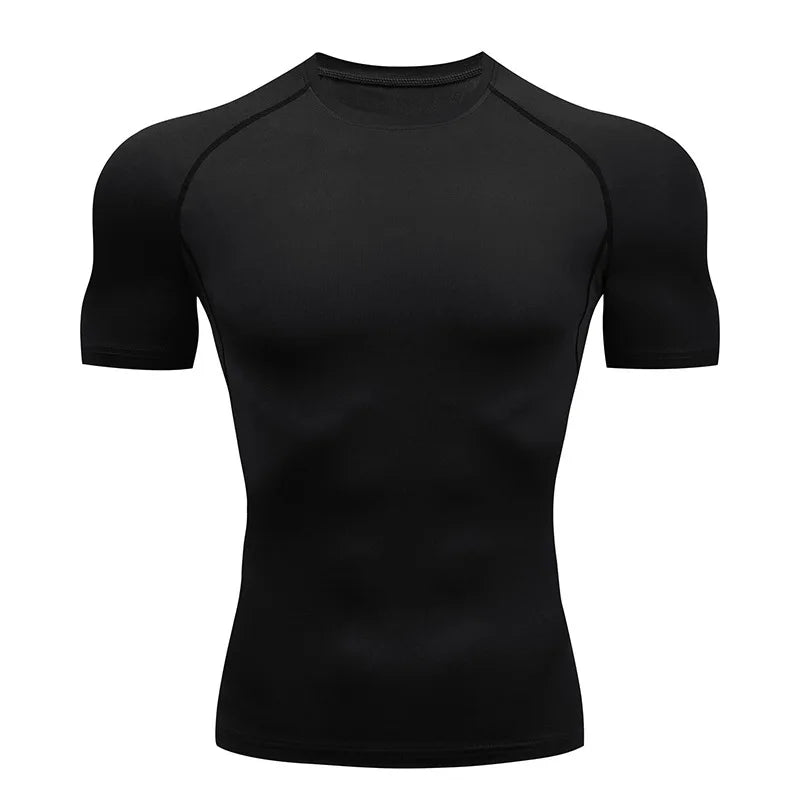 Men's Compression Running T-Shirt Quick Dry Gym Sportswear