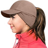 Women's Reflective Fleece Winter Hat with Ponytail Slot and Warm Ears