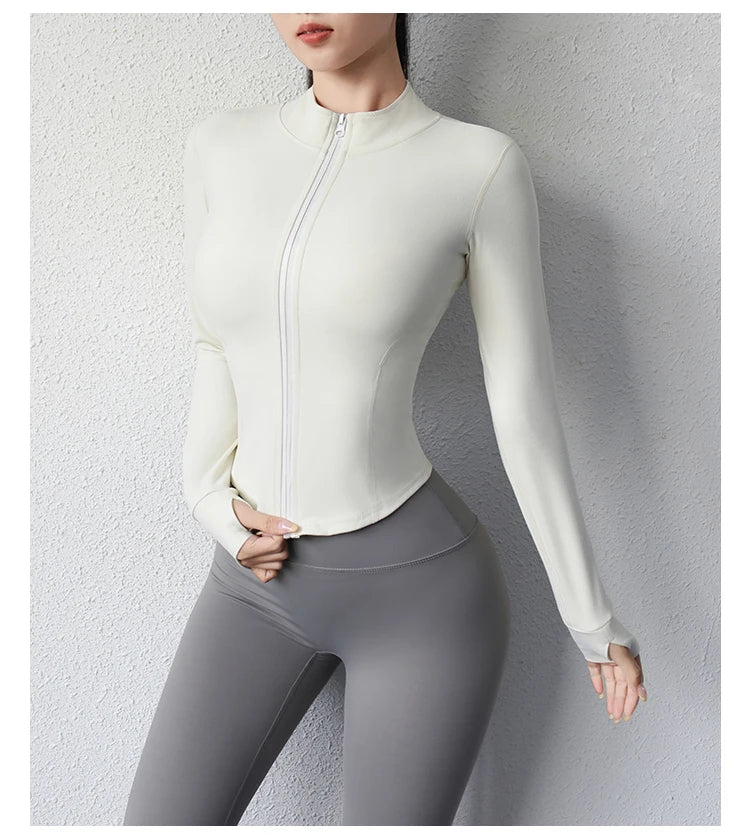 Short Sports Yoga Jacket for Women - Slimming & Breathable Fit