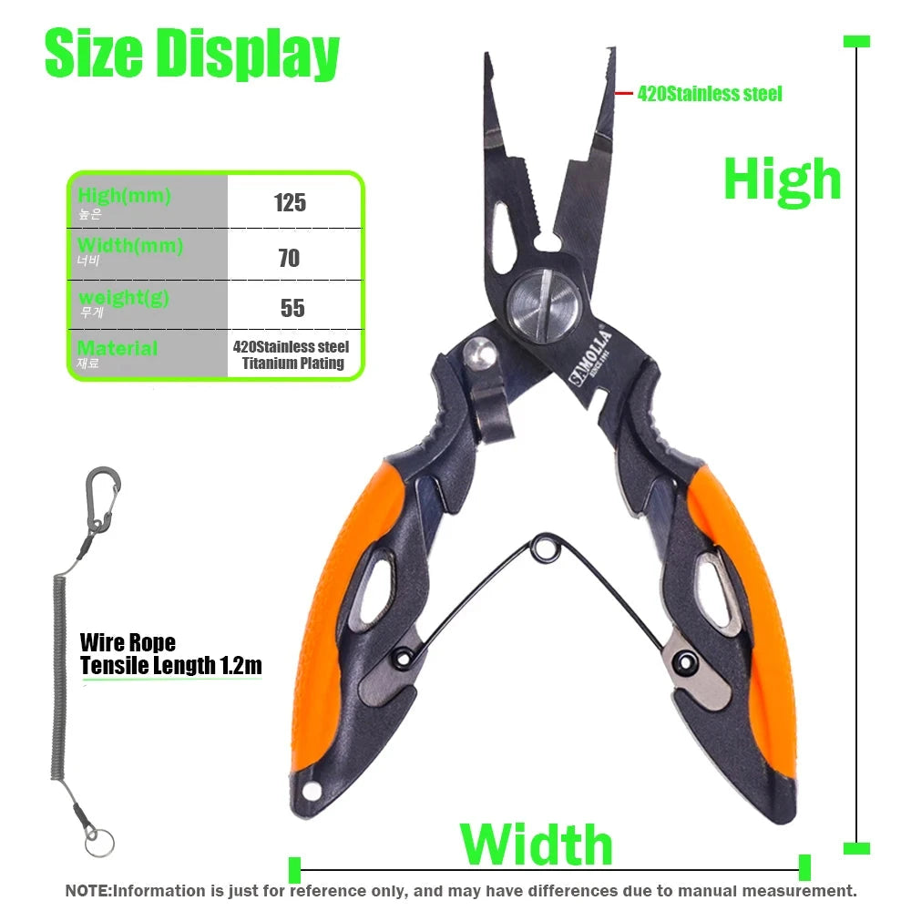 Multifunctional Fishing Pliers 420 Stainless Steel with Sheath