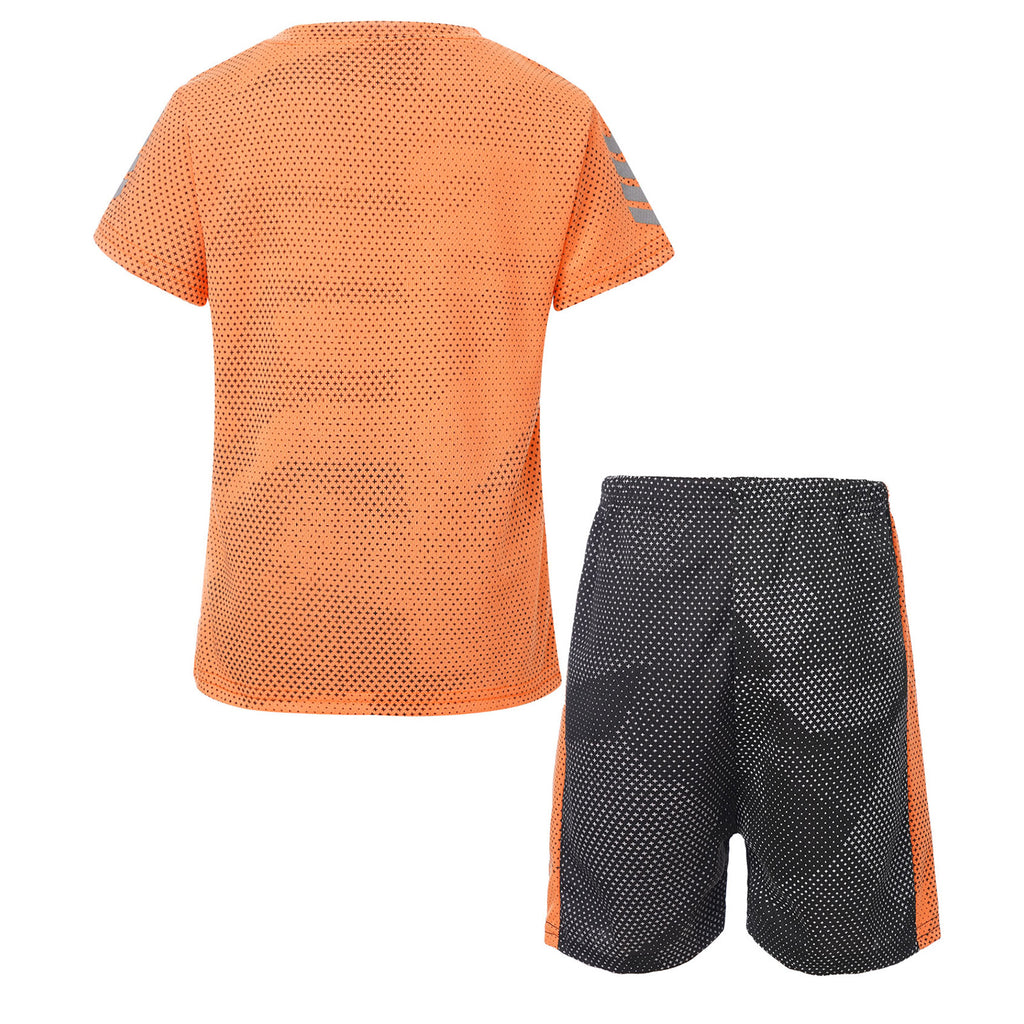 Boys Quick Dry Breathable Sports Set Shirt and Shorts for Training