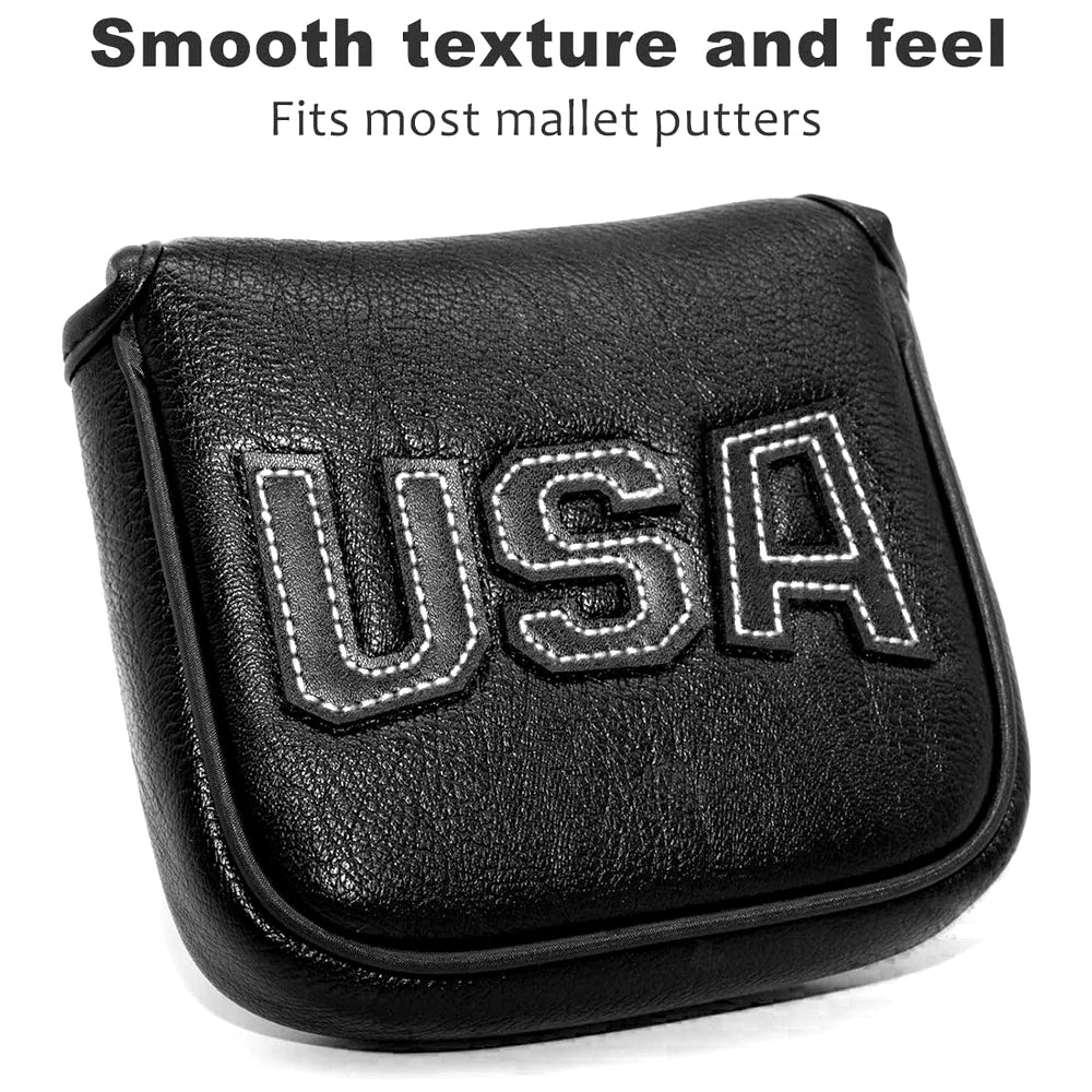 Magnetic Mallet Putter Head Cover USA Design - Waterproof