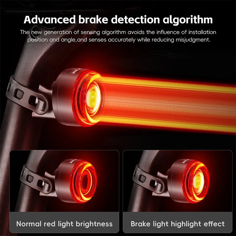 Smart Brake Sensor Tail Light for Bike Waterproof LED Safety