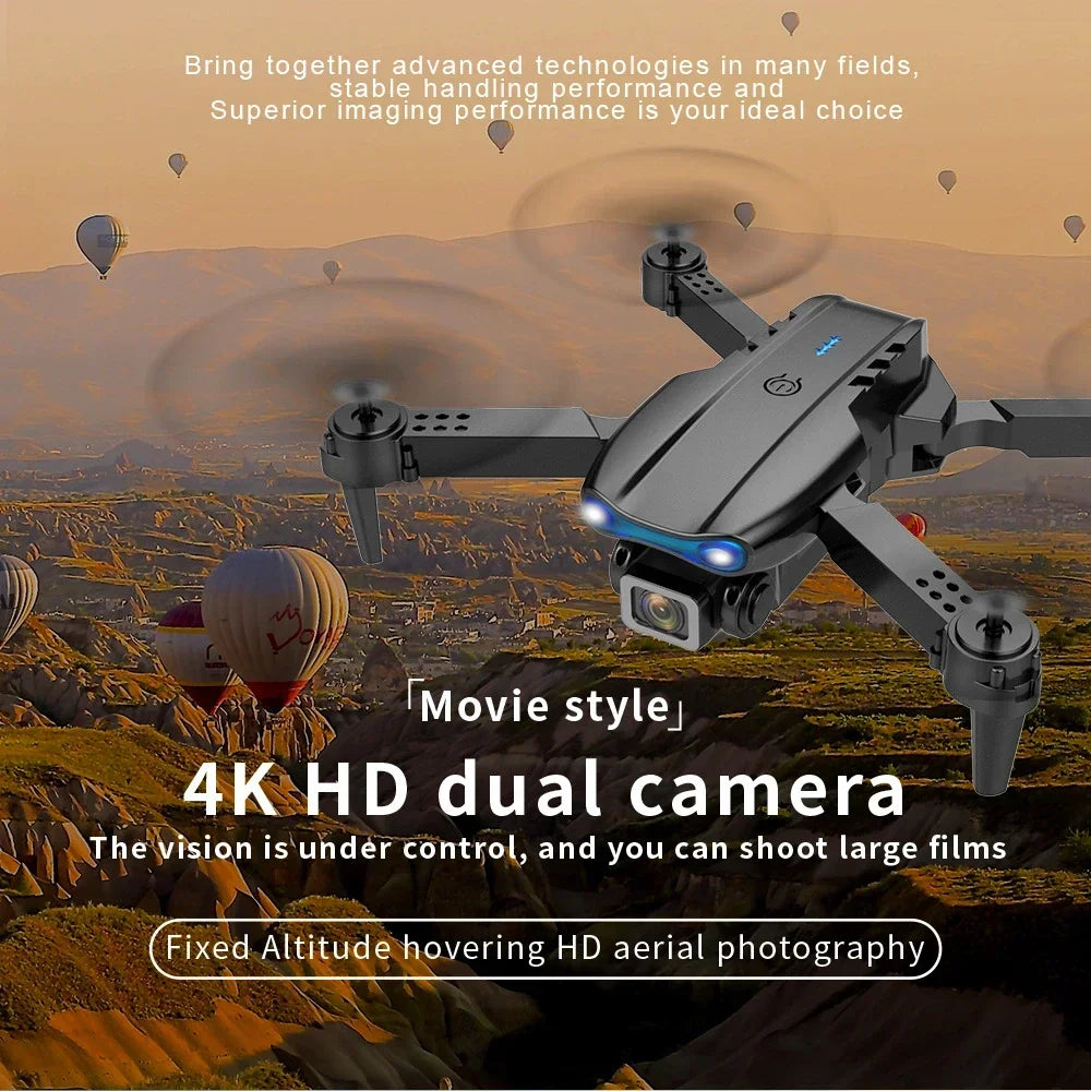 E99 Pro Drone with Dual 4K Cameras and Foldable Design