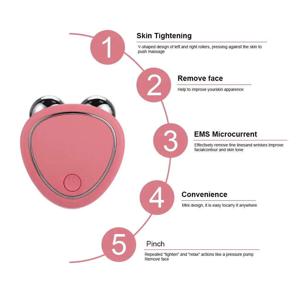 Electric Face Massager Microcurrent Skin Tightening Device