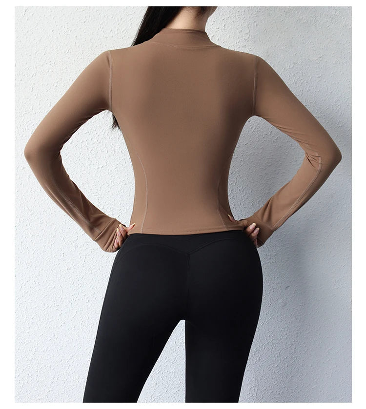 Short Sports Yoga Jacket for Women - Slimming & Breathable Fit