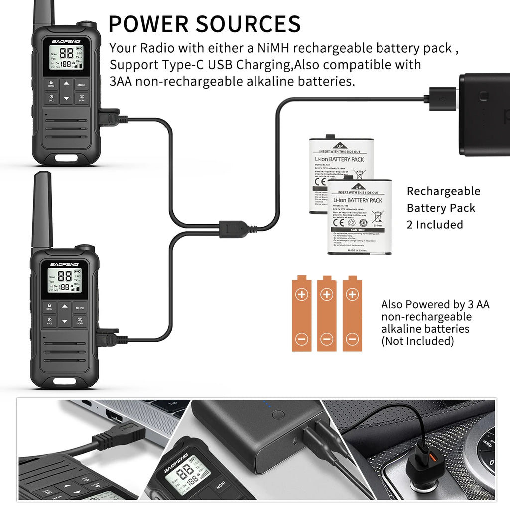 2pcs F22 Mini Walkie Talkie Compact for Outdoor Adventures