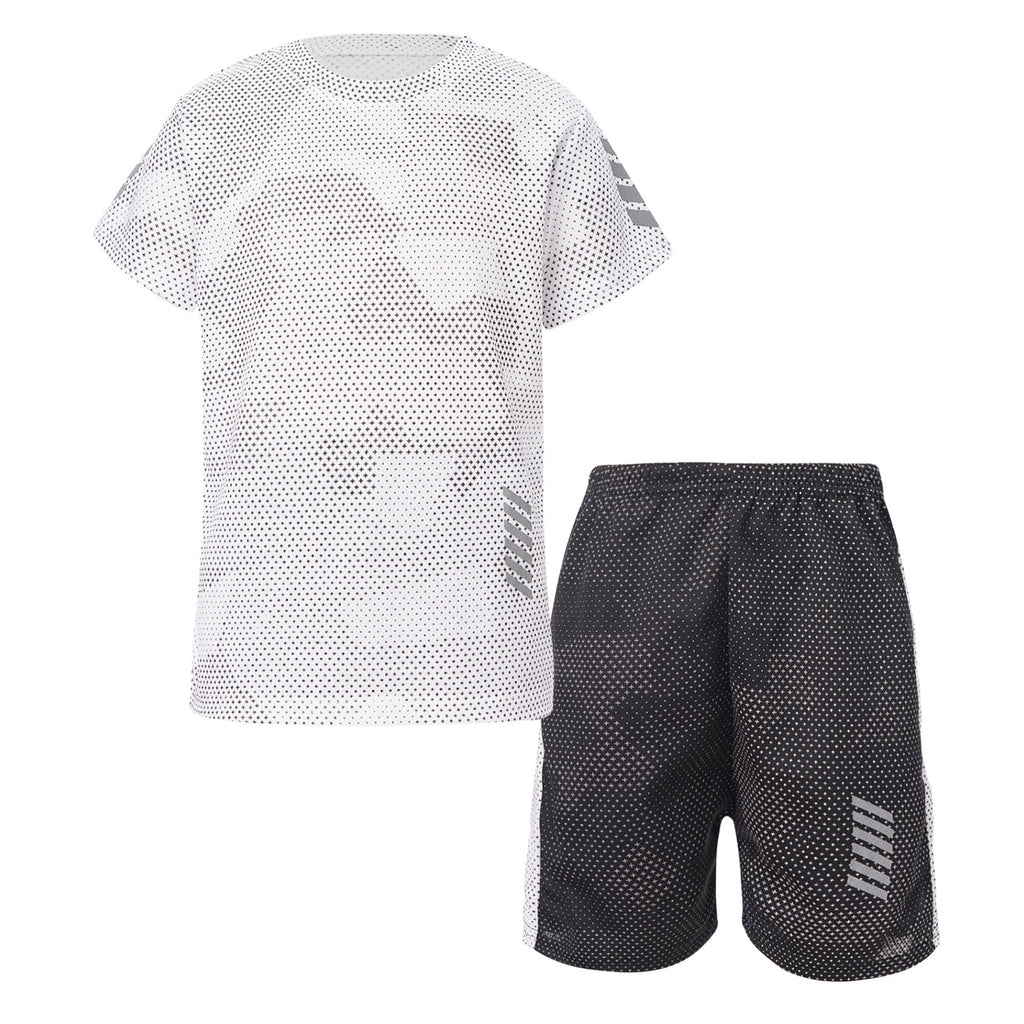 Boys Quick Dry Breathable Sports Set Shirt and Shorts for Training