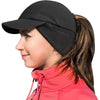 Women's Reflective Fleece Winter Hat with Ponytail Slot and Warm Ears