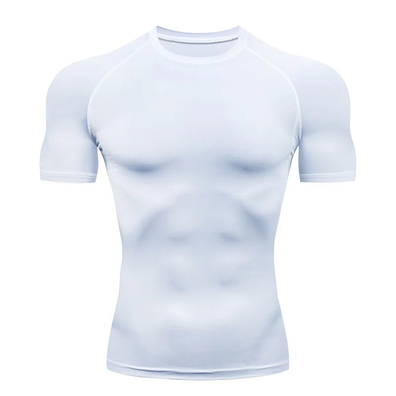 Men's Compression Running T-Shirt Quick Dry Gym Sportswear