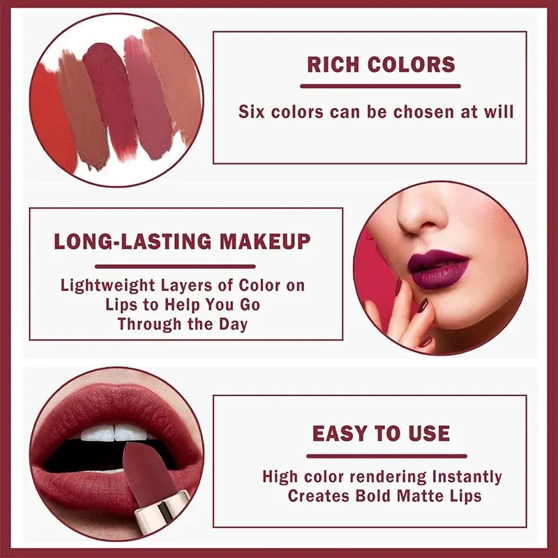 Velvet Matte Lipstick Long-lasting Waterproof Makeup 100% Quality