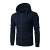 Men's Slim Fit Hoodie Full Sleeve Casual Zipper Sweatshirt Black