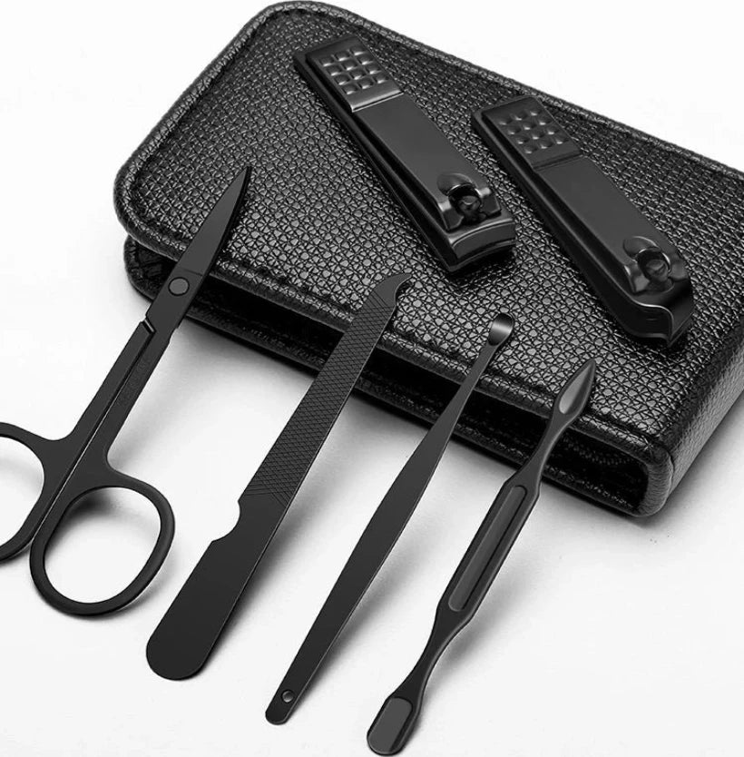 Germany 6 Pcs Portable Luxury Manicure Pedicure Set Stainless Steel