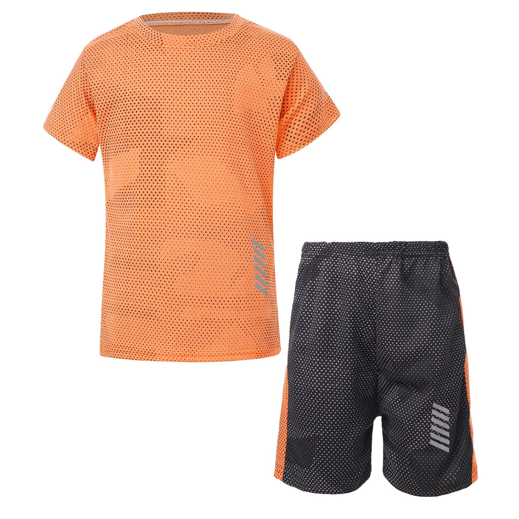 Boys Quick Dry Breathable Sports Set Shirt and Shorts for Training