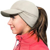 Women's Reflective Fleece Winter Hat with Ponytail Slot and Warm Ears