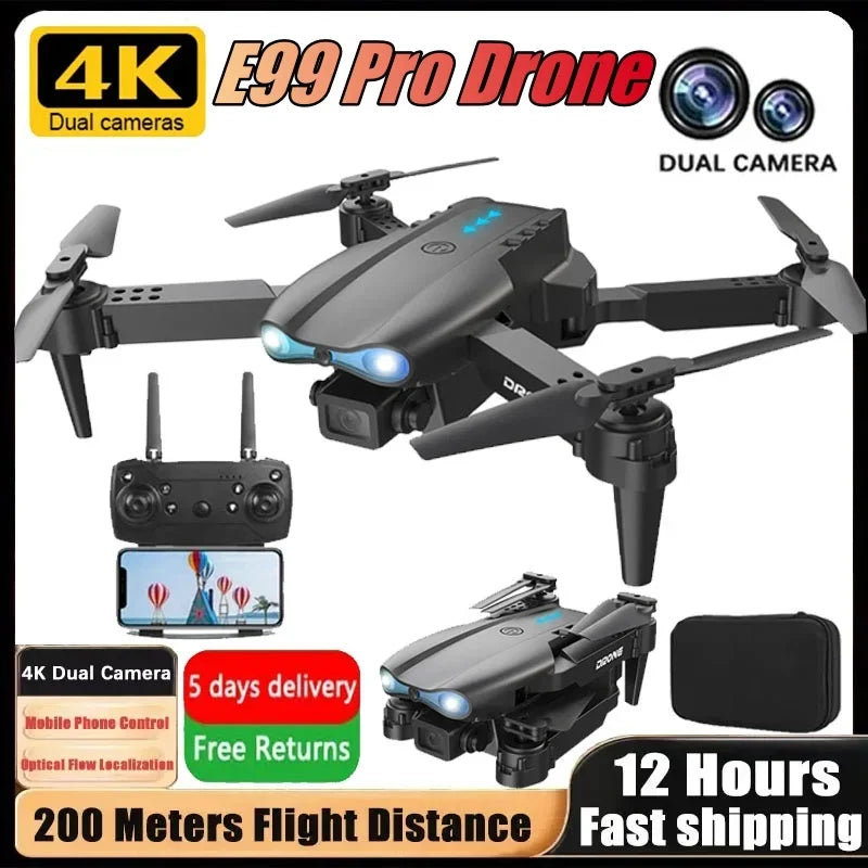 E99 Pro Drone with Dual 4K Cameras and Foldable Design