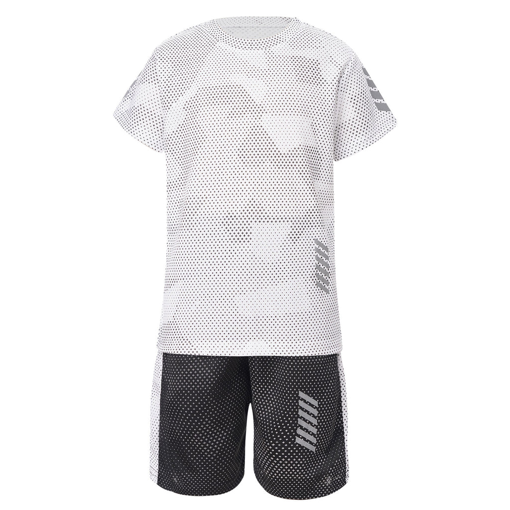 Boys Quick Dry Breathable Sports Set Shirt and Shorts for Training