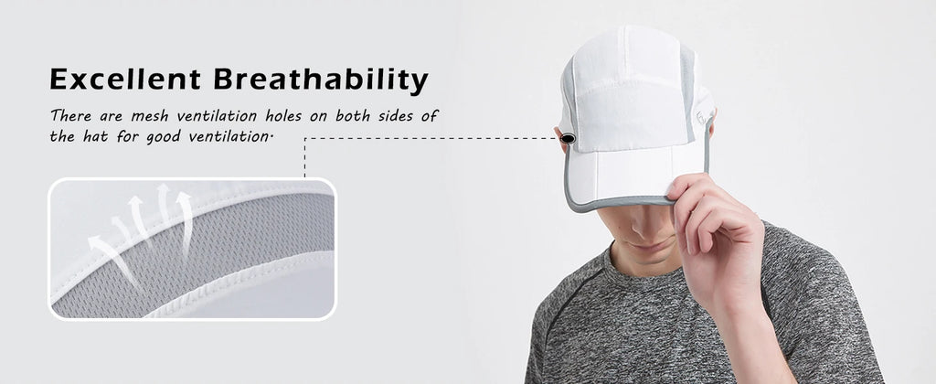 Folding Reflective Outdoor Hat UPF50+ Quick-Drying Sport Cap