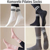 Women's Non-Slip Yoga Socks Mid Tube Breathable Pilates Socks 3 Pairs