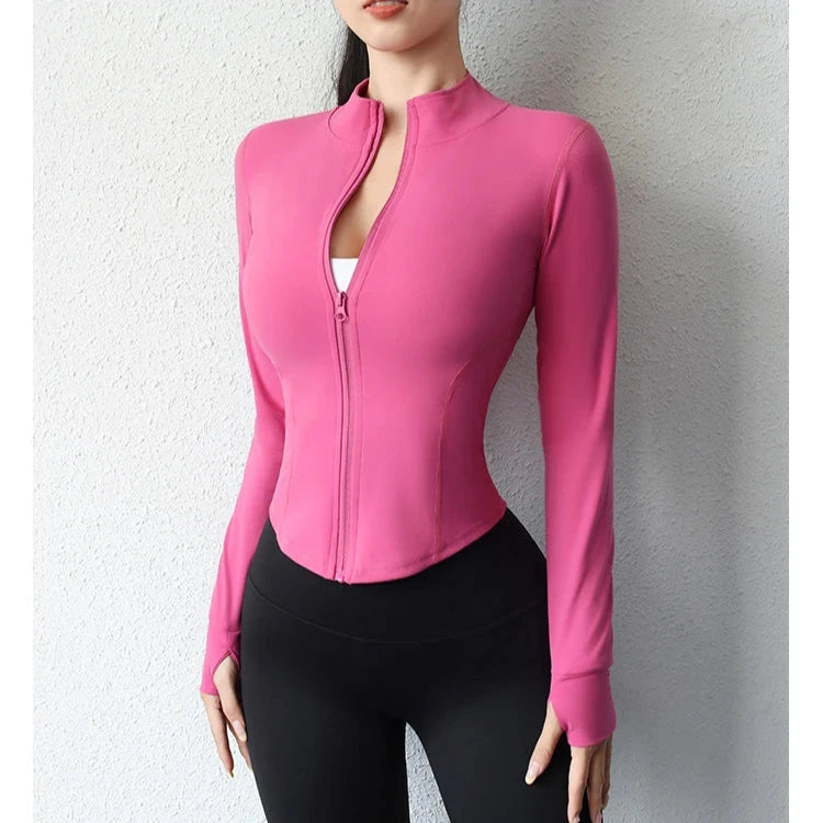 Short Sports Yoga Jacket for Women - Slimming & Breathable Fit