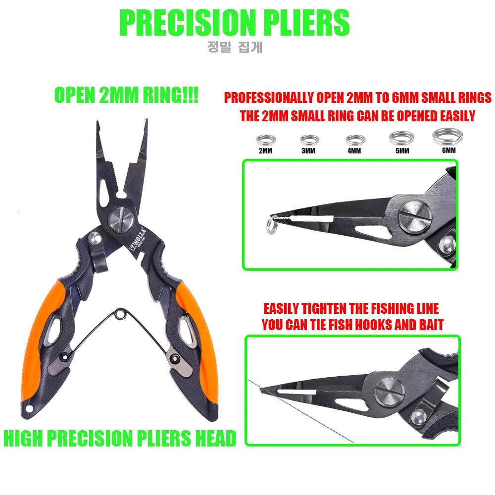 Multifunctional Fishing Pliers 420 Stainless Steel with Sheath