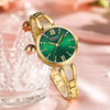 Elegant Ladies Quartz Watch with Rhinestones and Steel Band