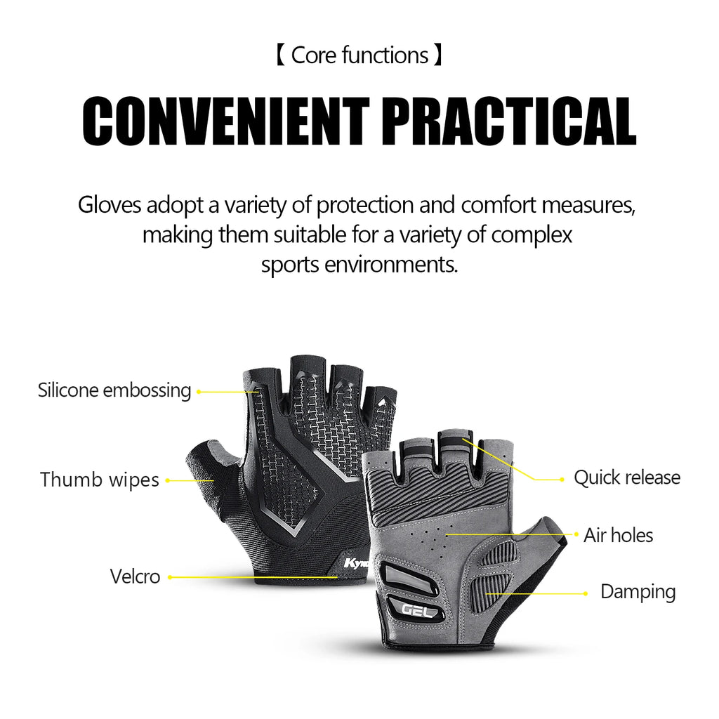 Half-Finger Shock-Absorbing Cycling Gloves for Men & Women