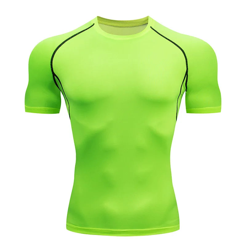 Men's Compression Running T-Shirt Quick Dry Gym Sportswear