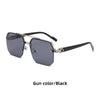 Oversized Retro Square Sunglasses UV400 Alloy Frame Unisex Style