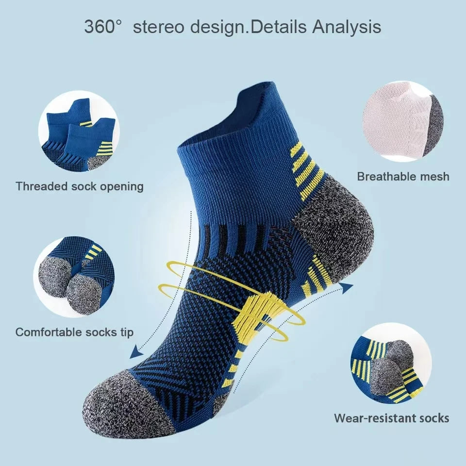 3 Pairs Men's Breathable Running Training Ankle Sport Socks