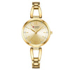 Elegant Ladies Quartz Watch with Rhinestones and Steel Band