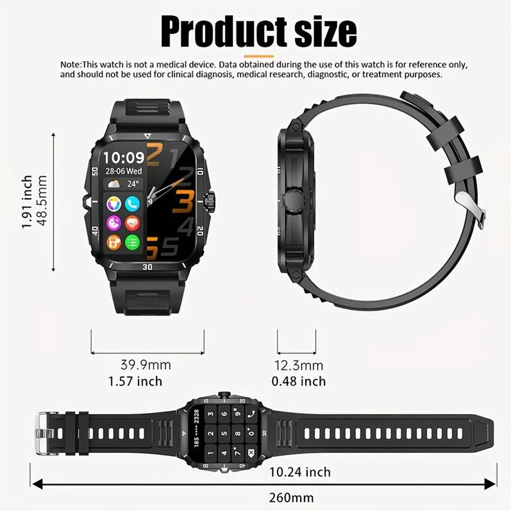 Military Smart Watch for Men Waterproof Fitness Tracker