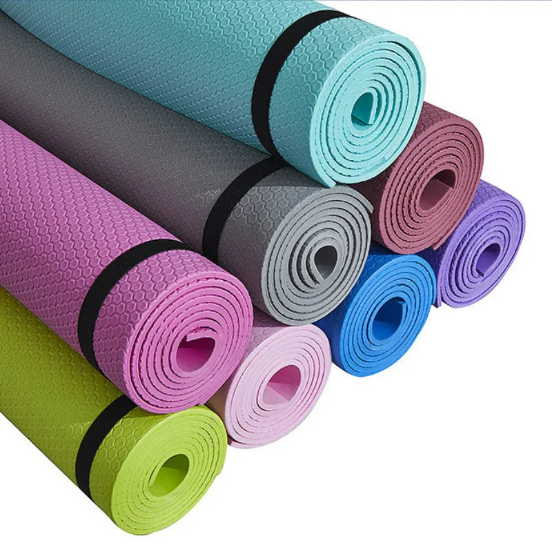 Non-Slip 6MM Yoga Mat for Exercise, Pilates, Fitness, and Comfort