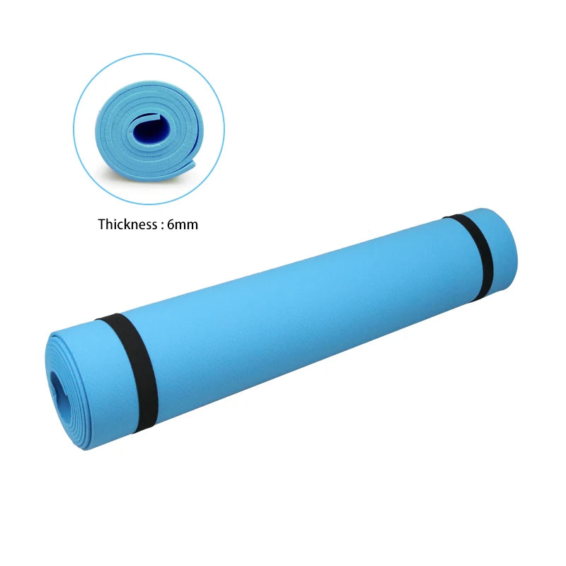 Non-Slip 6MM Yoga Mat for Exercise, Pilates, Fitness, and Comfort